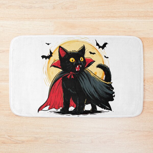 Item preview, Hissing vampire cat in the moonlight: Spooky cute designed and sold by filou designs.