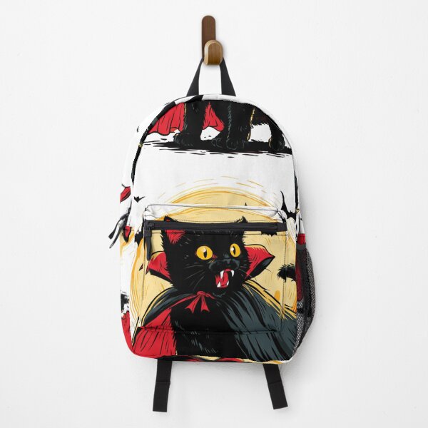 Item preview, Hissing vampire cat in the moonlight: Spooky cute designed and sold by filou designs.