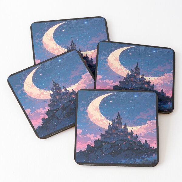 Item preview, Magical Night Castle Starry Sky Artwork  designed and sold by NivyasArtistry.