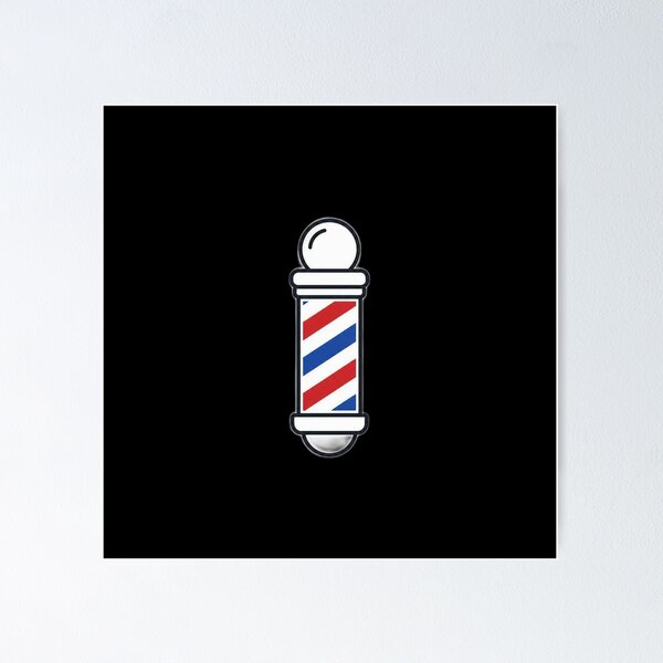 Item preview, Classic Barber Pole Minimalist Vector Icon Art designed and sold by Barber MD Culture.