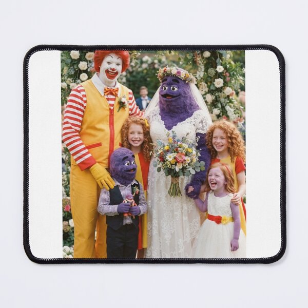 Item preview, Grimace Ronald mcdonald love wedding meme memes funny parody birthday christmas  designed and sold by CheeseBlueprint.