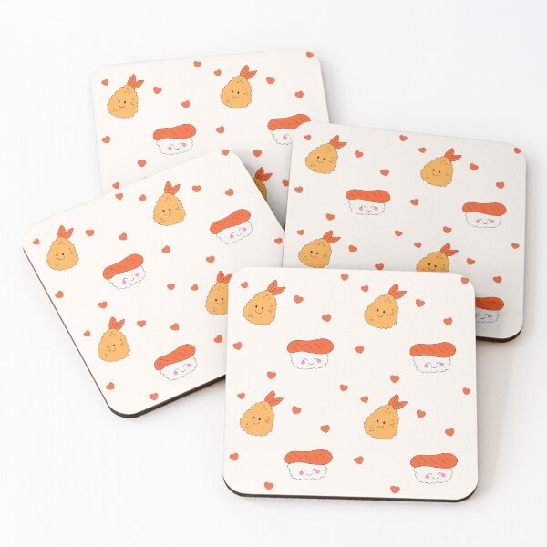 Item preview, Cute Hand Drawn Sushi Shrimp Pattern designed and sold by Porpor Artwork.