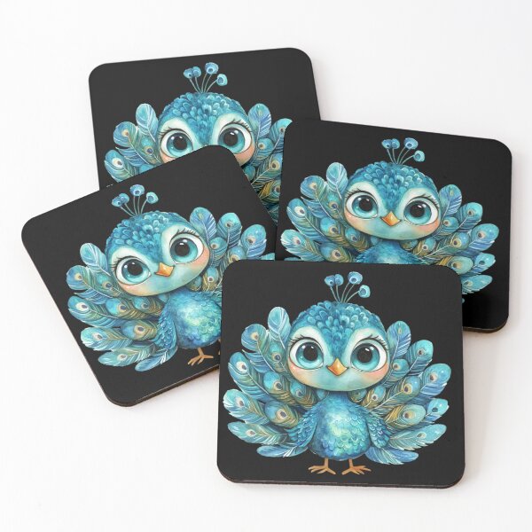 Item preview, Cute Blue Cartoon Peacock designed and sold by hrendika.