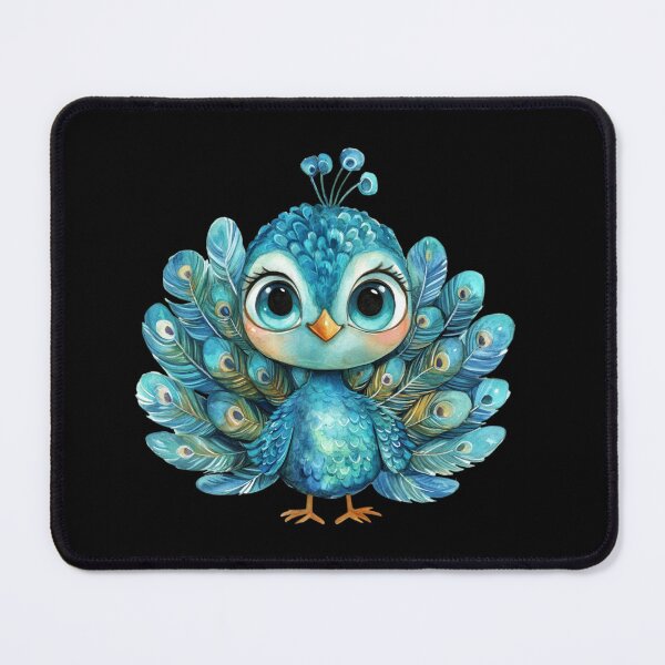 Item preview, Cute Blue Cartoon Peacock designed and sold by hrendika.
