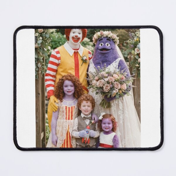Item preview, Grimace Ronald mcdonald love wedding meme memes funny parody birthday christmas  designed and sold by CheeseBlueprint.