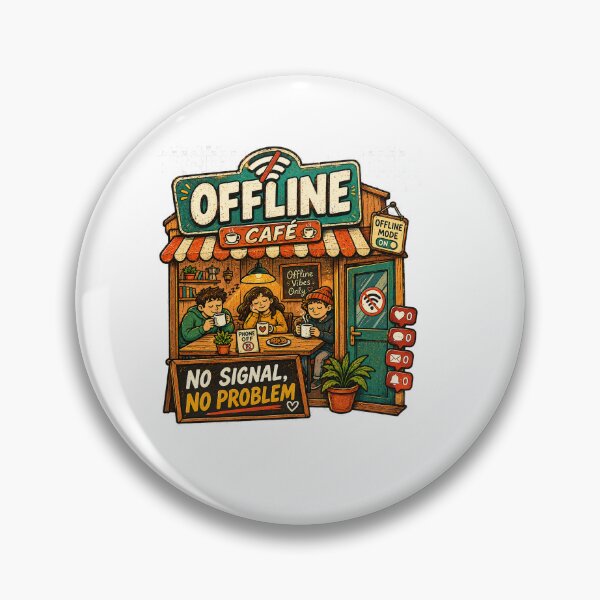 Item preview, Offline Café – No Signal No Problem Funny Coffee & Digital Detox designed and sold by NarpLTD.
