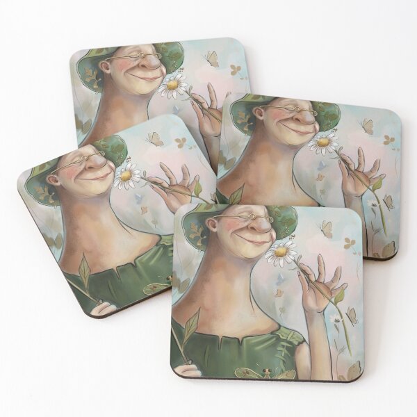 Item preview, Gentle Gardener & Daisy – Whimsical Cottagecore Character Art designed and sold by jassoart.