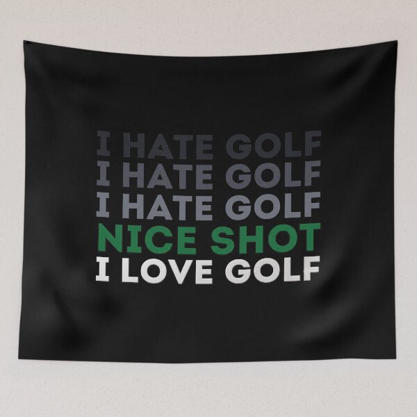 Item preview, I Hate Golf... Wait, Nice Shot! Funny Golfer Emotional Cycle Print designed and sold by Shopeon Designs.