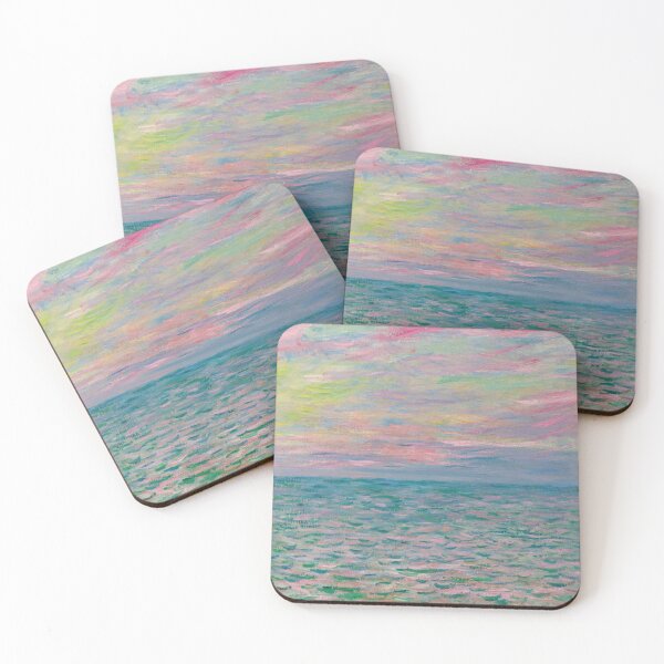 Item preview, Coucher De Soleil a Pourville Pleine Mer by Claude Monet: Coastal Sunset Poster designed and sold by artofuniverse.