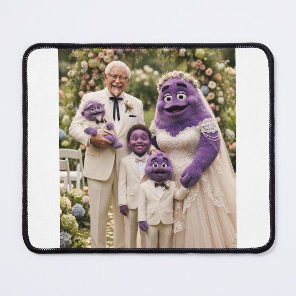 Item preview, Grimace colonel sanders kfc love wedding meme memes funny parody birthday christmas  designed and sold by CheeseBlueprint.