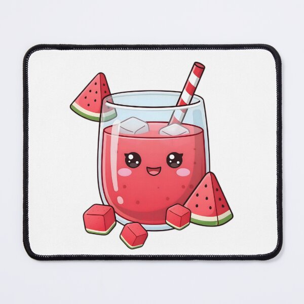 Item preview, Cute Kawaii Iced Watermelon Juice Sticker designed and sold by ChibiPCStudio.