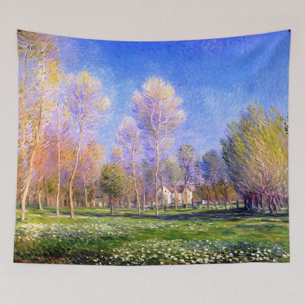Aperçu de l'œuvre Arbres en fleurs, printemps à Giverny créée et vendue par artdesignsnow.