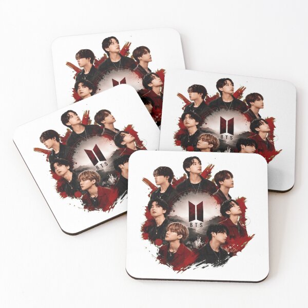 Item preview, Dark Kpop Inspired Portrait Collage With Red Grunge designed and sold by KevinLeon13697.