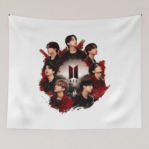 Item preview, Dark Kpop Inspired Portrait Collage With Red Grunge designed and sold by KevinLeon13697.