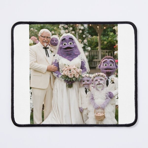 Item preview, Grimace colonel sanders kfc love wedding meme memes funny parody birthday christmas  designed and sold by CheeseBlueprint.