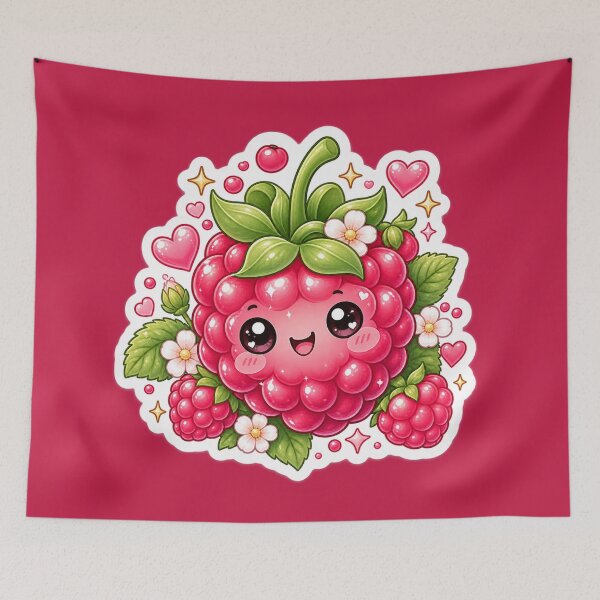 Item preview, Cute Kawaii Raspberry Sticker designed and sold by Christiana-Art.