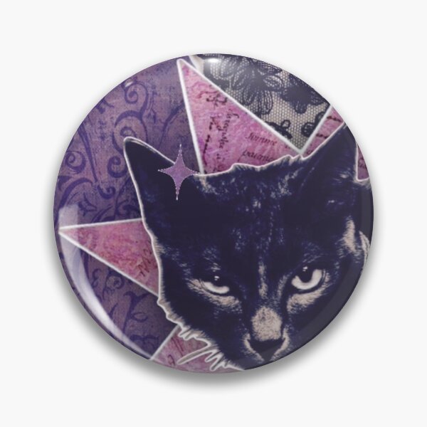Item preview, Vintage Black Cat & Floral Lace - Dark Coquette Whimsigoth Purple designed and sold by BrontesWhimsyStore.