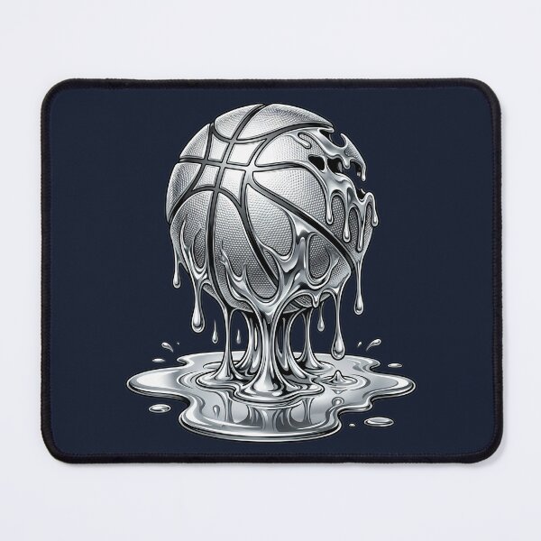 Item preview, Melting Silver Chrome Basketball Puddle designed and sold by DripCultureLab.