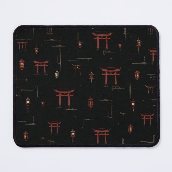 Item preview, Vermilion Threshold Grid — Japanese Torii Pattern | Shrine-Inspired Surface designed and sold by OblivionRise.