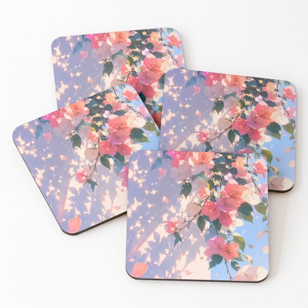 Item preview, Flowers on wall with pretty calm colours designed and sold by Helmy Dream.