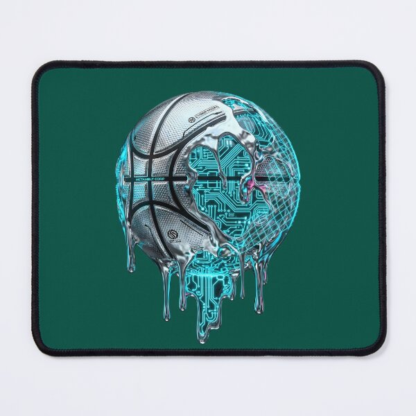 Item preview, Cybernetic Neon Circuit Chrome Basketball designed and sold by DripCultureLab.