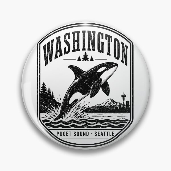 Item preview, Washington Orca Puget Sound Killer Whale Pacific Northwest Travel designed and sold by ZIGLWORKS.