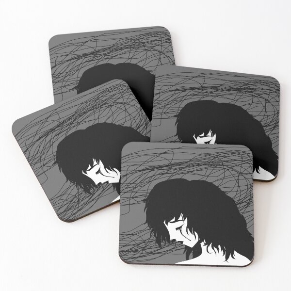 Item preview, sad crying woman with a tangled mass of thoughts designed and sold by matintheworld ( delcarmat ).