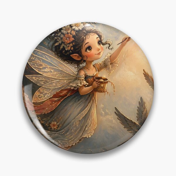 Item preview, Fairy Painting the Sunrise designed and sold by sigmaartstudio.