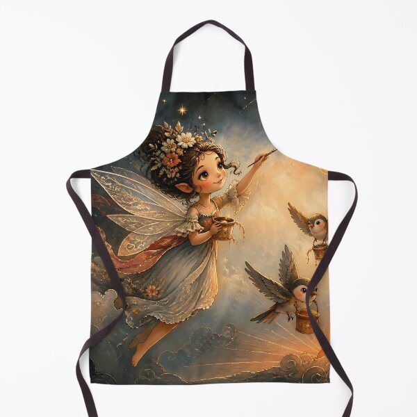 Item preview, Fairy Painting the Sunrise designed and sold by sigmaartstudio.