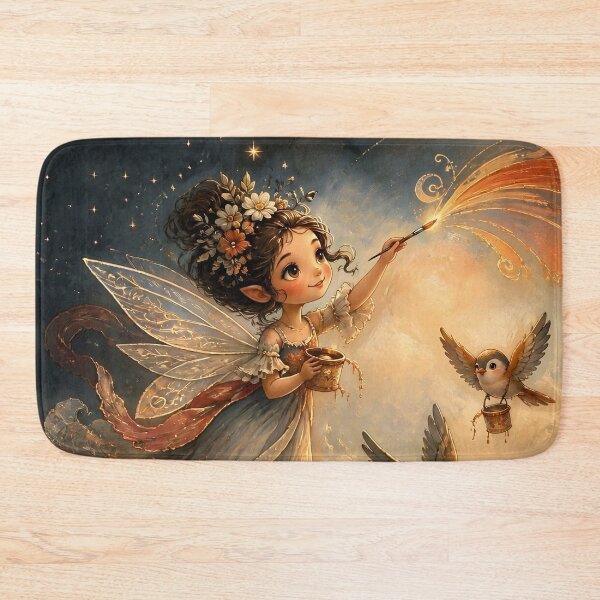 Item preview, Fairy Painting the Sunrise designed and sold by sigmaartstudio.