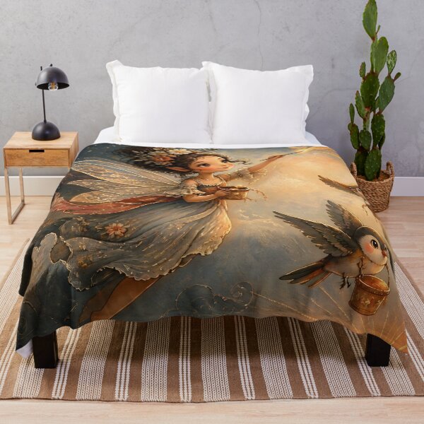Item preview, Fairy Painting the Sunrise designed and sold by sigmaartstudio.