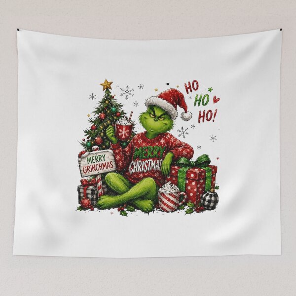 Item preview, Grinch Christmas Holiday Scene With Cozy Festive Decorations designed and sold by JoshuaBry73262.