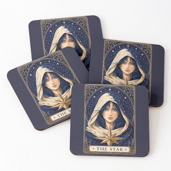 Item preview, The Star Tarot Card Celestial Goddess Gothic Occult Art designed and sold by MythicMood.