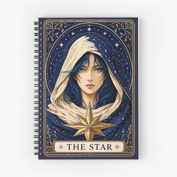 Item preview, The Star Tarot Card Celestial Goddess Gothic Occult Art designed and sold by MythicMood.