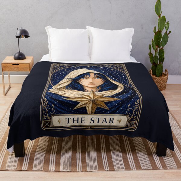 Item preview, The Star Tarot Card Celestial Goddess Gothic Occult Art designed and sold by MythicMood.