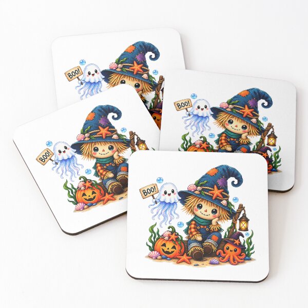 Item preview, Cute Underwater Halloween Witch | Spooky Ocean Halloween designed and sold by Dreamy Ocean Art.