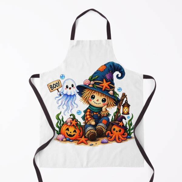 Item preview, Cute Underwater Halloween Witch | Spooky Ocean Halloween designed and sold by Dreamy Ocean Art.