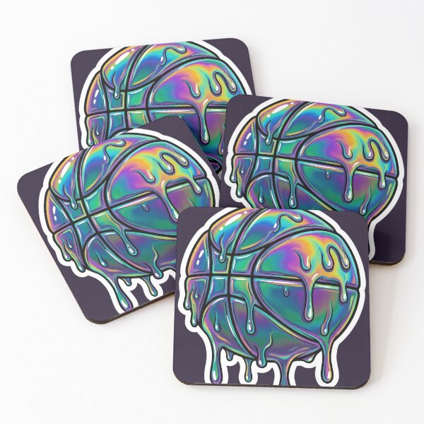 Item preview, Iridescent Oil Slick Melting Basketball designed and sold by DripCultureLab.