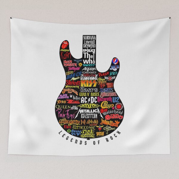 Item preview, Legends Of Rock Band Logo Guitar designed and sold by Vekonn.