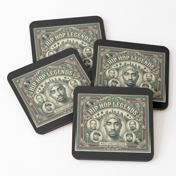 Item preview, Hip Hop Legends West Coast Edition – Vintage 90s Rap Culture Art designed and sold by PLUSHIWORLDtm.