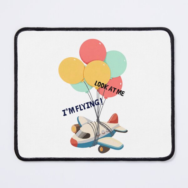 Item preview, Look At Me I'm Flying - Cute Plane with Balloons designed and sold by Mazza-mazza.