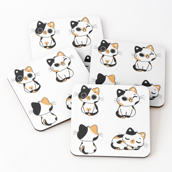 Item preview, Cute Calico Cat Poses Illustration designed and sold by GiaoCalonas.