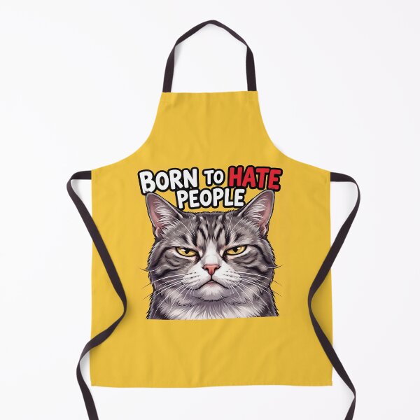 Item preview, Born to Hate People – Funny Grumpy Cat Introvert Humor 4 designed and sold by WordPlayStudio.