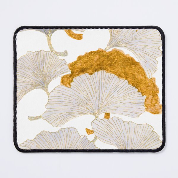 Item preview, Gold and White Ginkgo Leaves, Botanical Watercolour Art designed and sold by ArithraStudio.
