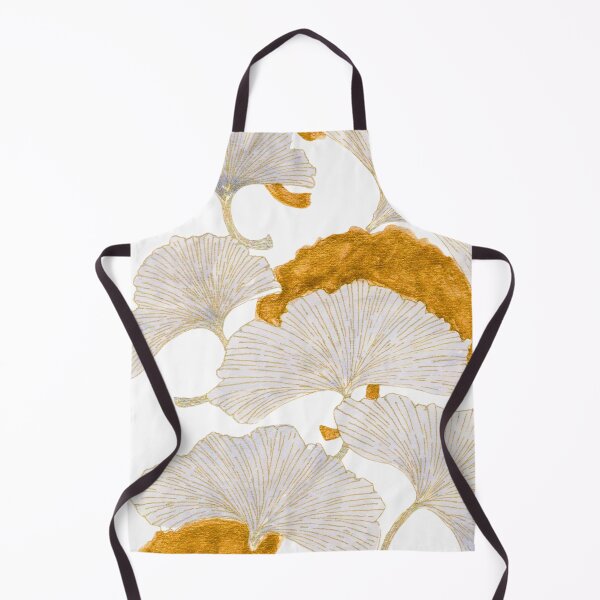 Item preview, Gold and White Ginkgo Leaves, Botanical Watercolour Art designed and sold by ArithraStudio.