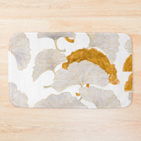 Item preview, Gold and White Ginkgo Leaves, Botanical Watercolour Art designed and sold by ArithraStudio.