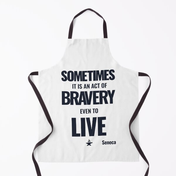 Item preview, Sometimes It Is an Act of Bravery Even to Live - Seneca - Bold Stoic Motivational Quote - Dark Version designed and sold by Stoic Core.