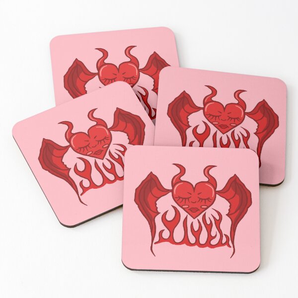 Item preview, Red Devil Heart Creature designed and sold by CamilasPrints.