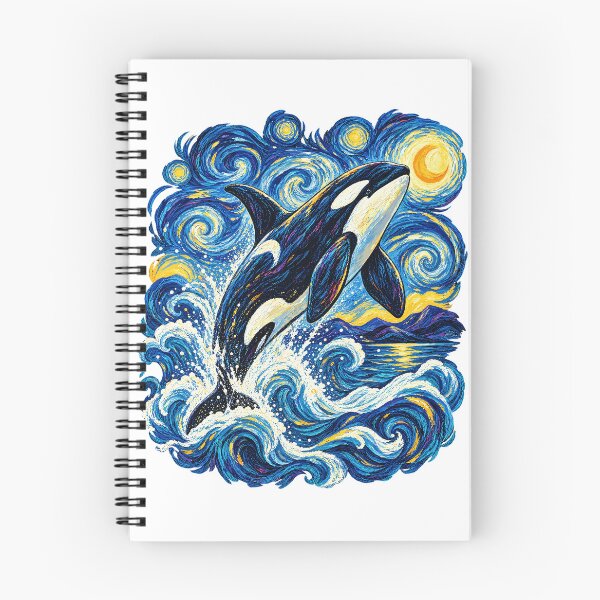 Item preview, Starry Night Orca Van Gogh Style Killer Whale Artistic Ocean Painting designed and sold by ZIGLWORKS.