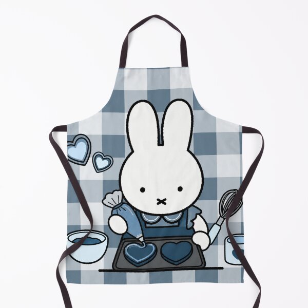 Item preview, Blue themed Cute Bunny Baking Heart Cookies -  Miffy Inspired designed and sold by Cozy Moss Studio.